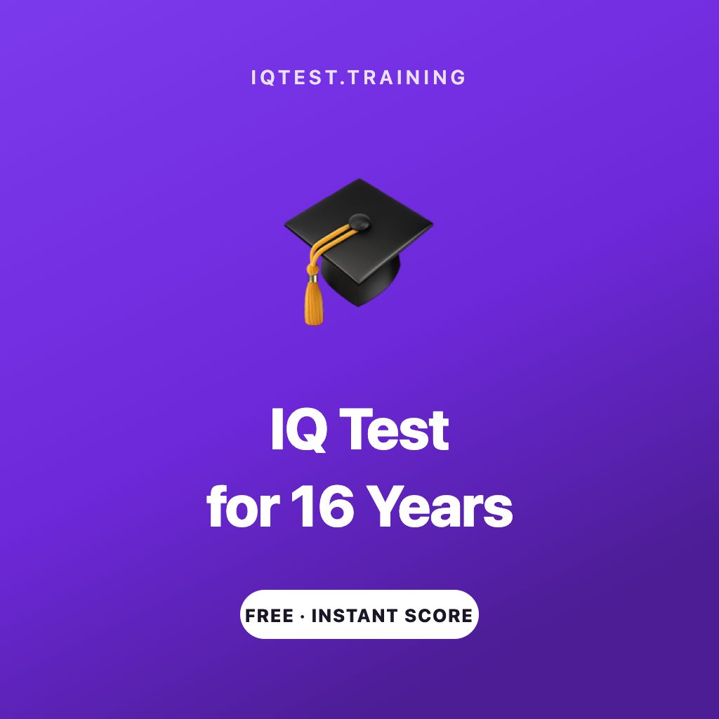 iq test for 16 years cover Check your IQ fast and accurate