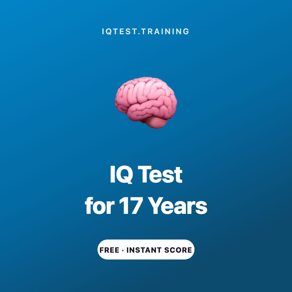 iq test for 17 years cover Check your IQ fast and accurate